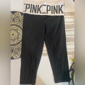 Victoria Secret, black, cropped, yoga pants, size xs